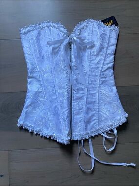 Spirit White Brocade Corset Top